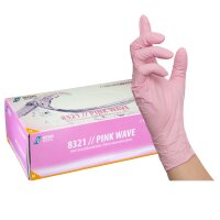8321 // PINK WAVE 100 Paar Nitras Medical  Einmalhandschuhe