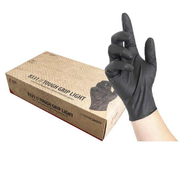 8331 // 50 Paar Nitras tough Grip Light verstärkte Einmalhandschuhe